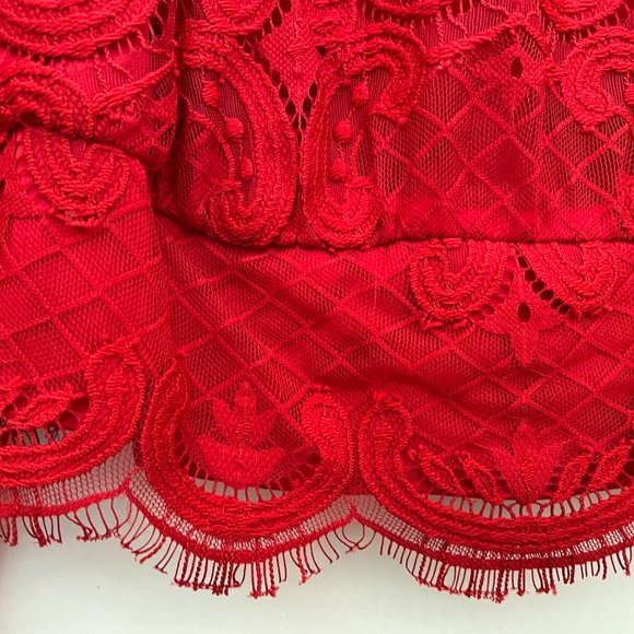 Bebe lacy sheer Party top - Picture 6 of 7